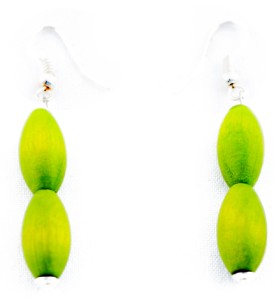 Adzo wood lime earrings